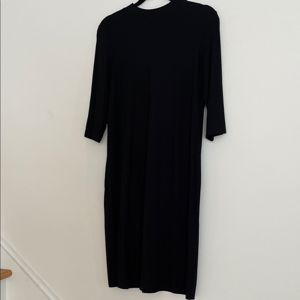 Eileen Fisher Classic Black Long Sleeve Dress